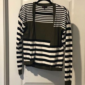 Olive, Black, and White Coverup